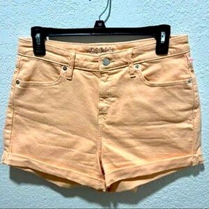 Wild Fable Peach High Rise Jean Shorts Rolled Hem